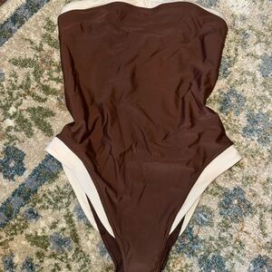 Abercrombie & Fitch Brown and Cream one piece